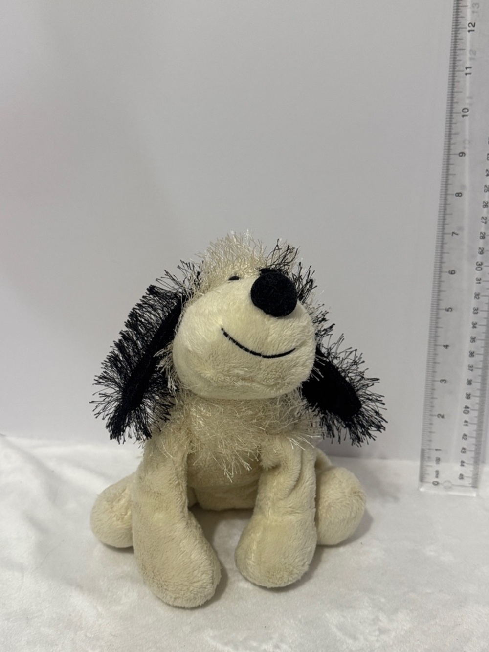 Ganz Webkinz Cheeky Dog Plush Black White No Code HM192 RETIRED Stuffed Animal